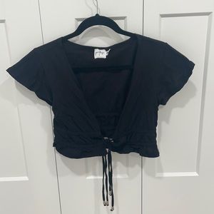 Princess Polly Tie Front Crop Top